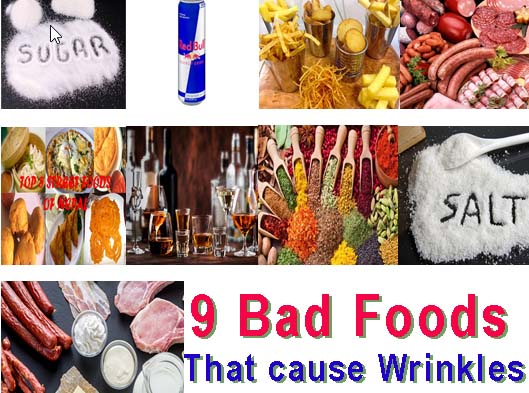 foods that cause wrinkles