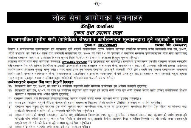 Health Jobs in Loksewa Aayog Nepal