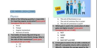 CEE MBBS 2024 (2080)-CEE Exam Past Questions CEE MBBS 2024 (2080) CEE Exam Past Questions