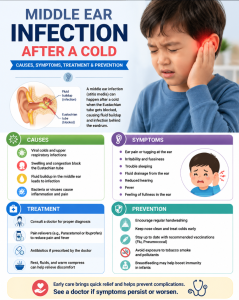 Middle Ear Infection After a Cold: Causes, Symptoms, Treatment & Prevention
