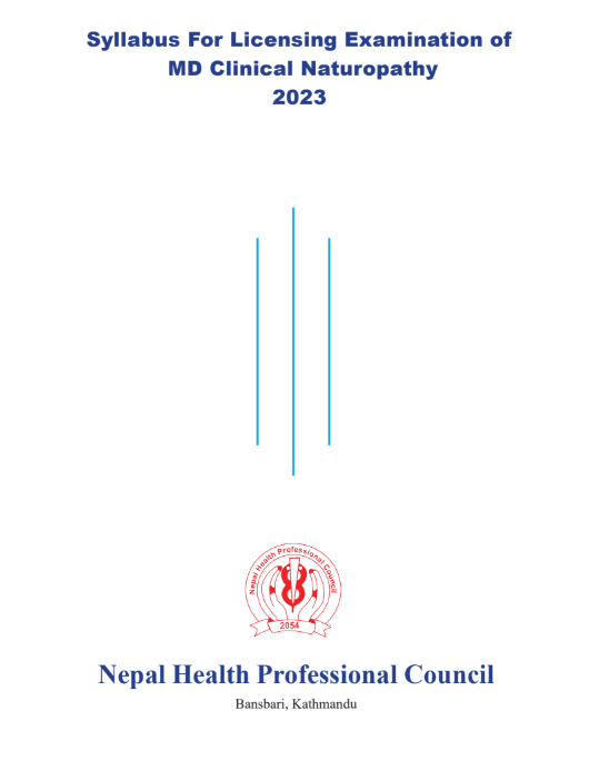 Syllabus For Licensing Examination of  MD Clinical Naturopathy -NHPC NEPAL