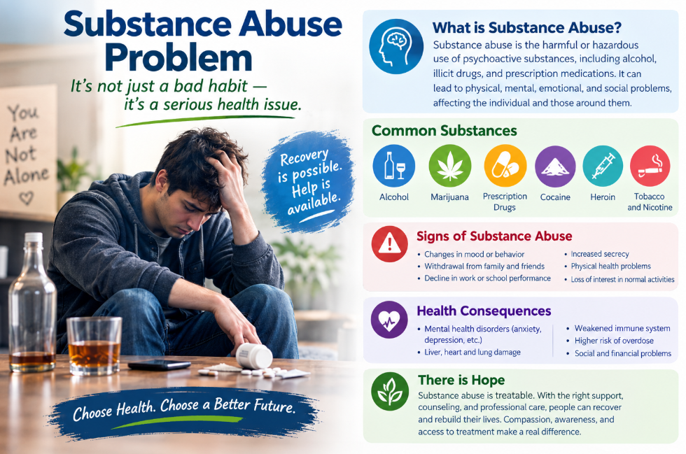 Signs and symptoms of substance abuse